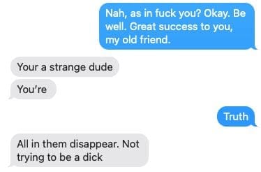 not trying to be a dick