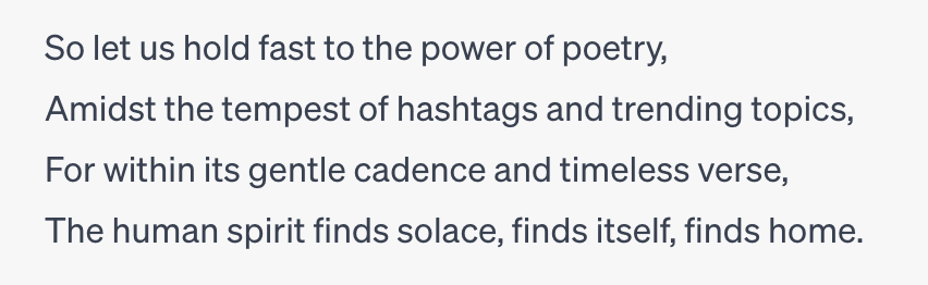 AI poetry