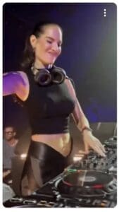 last known image of the lady in black - pretty woman dj dressed in black leather