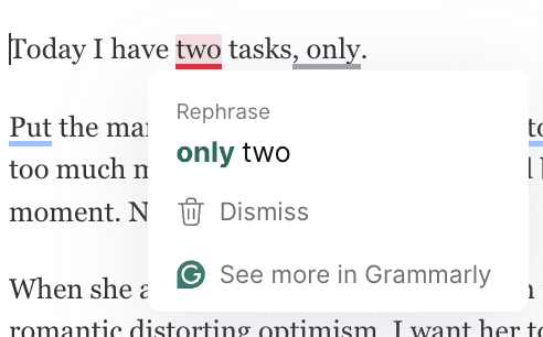 ignore AI grammar ideas, always