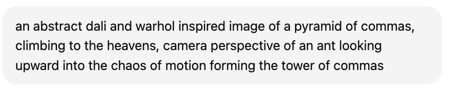the prompt of commas