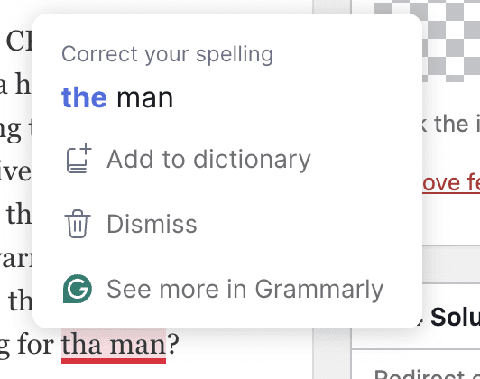 correct your spelling, grammarly says