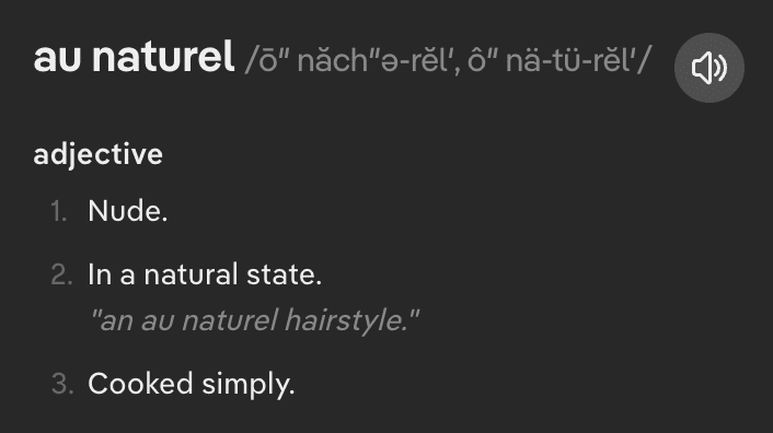 au naturel