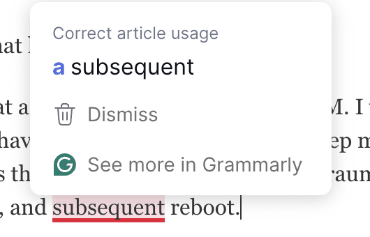 please keep your suggestions out of my writing, grammarly
