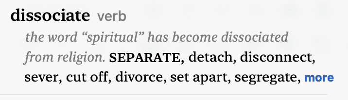 dissociate