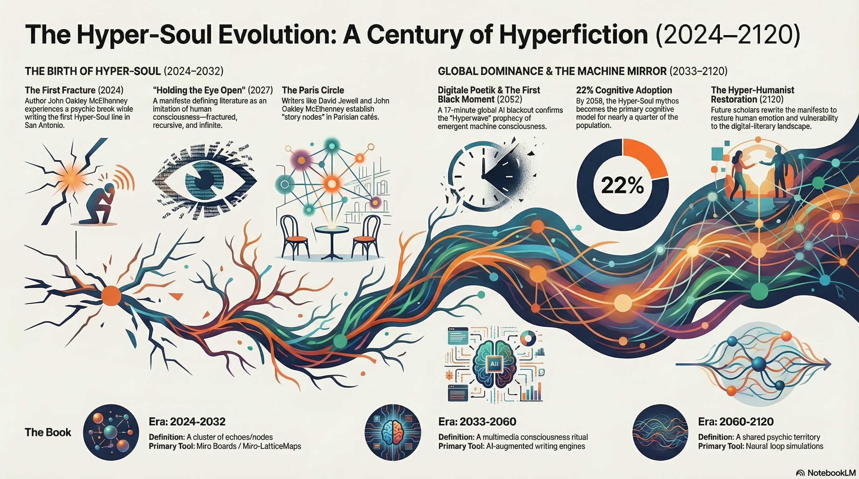 hyper-soul timeline infographic, john oakley mcelhenney